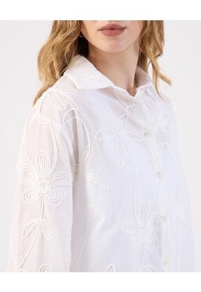 Camisa  Para Mujer Manga Larga Color Blanco Marca Patprimo #30010755