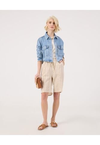 Bermuda Para Mujer Jogger Largo Color Beige Marca Patprimo #30100392 Patprimo