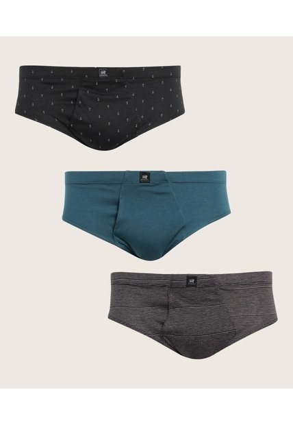 Pack X 3 Pantaloncillos Clásicos En Algodón  X3 Para Hombre Negro Patprimo