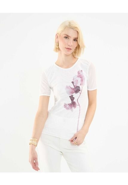 Camiseta Para Mujer Manga Corta Color Blanco Marca Patprimo #30093652
