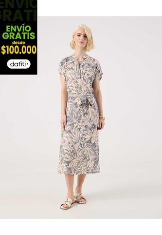 Vestido Para Mujer M/C Medio Color Azul Marca Patprimo #30171062 Patprimo