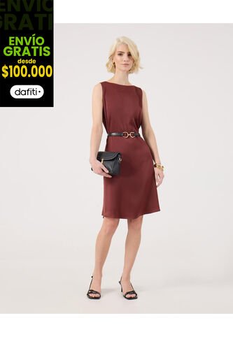 Vestido Para Mujer M/Sisa Medio Color Café Marca Patprimo #30171052 Patprimo