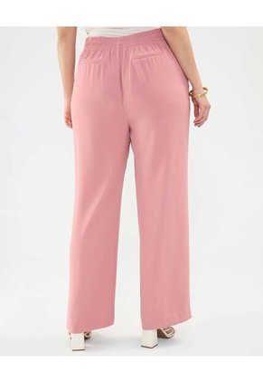Pantalón Fluido Con Cinturón  Para Mujer Rosa Patprimo
