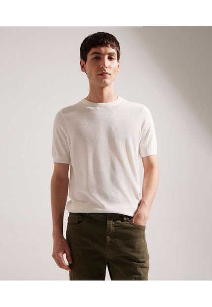 Camiseta Para Hombre Manga Corta Color Blanco Marca Patprimo #44090812