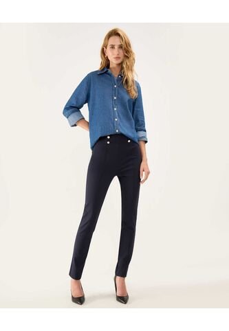 Leggins Para Mujer Medio Color Azul  Marca Patprimo #30230811 Patprimo