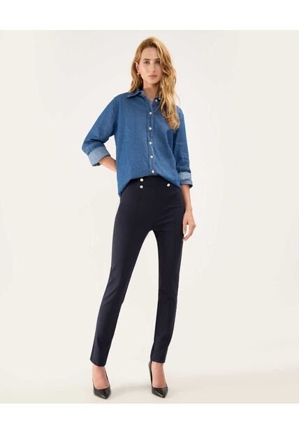 Leggins Para Mujer Medio Color Azul  Marca Patprimo #30230811