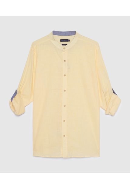 Camisa Para Hombre Manga Larga Sin Bolsillo Color Amarillo  Marca Patprimo #44012853