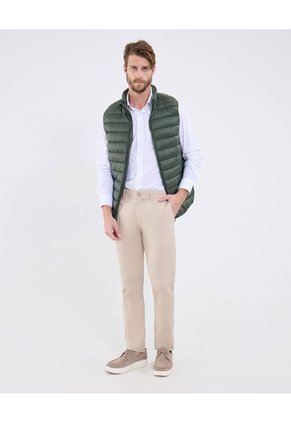 Chaleco Unicolor Acolchado  Para Hombre Verde Patprimo