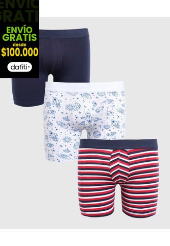 Boxer Infantil Niño Filete Medio Color Azul Marca Patprimo #66000115 Patprimo