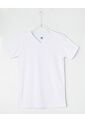 Camiseta Interior Niño Junior Cuello V Unicolor  Infantil Niño Blanco Patprimo de Patprimo