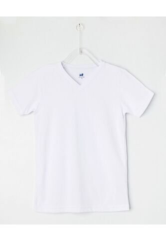 Camiseta Interior Niño Junior Cuello V Unicolor  Infantil Niño Blanco Patprimo Patprimo