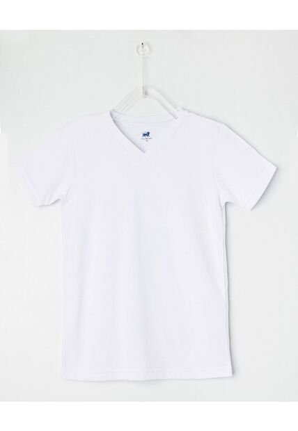 Camiseta Interior Niño Junior Cuello V Unicolor  Infantil Niño Blanco Patprimo