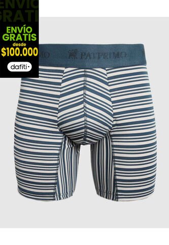 Boxer X1 Para Hombre Fleat Seamer Medio Color Azul Marca Patprimo #44000199 Patprimo
