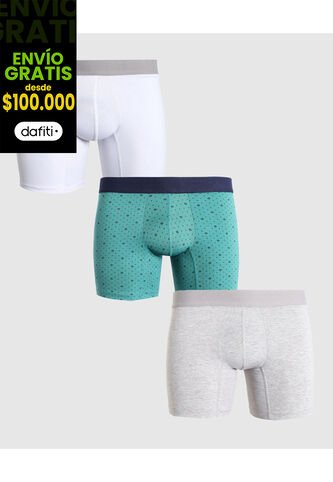 Boxer X3 Para Hombre Fleat Seamer Medio Color Surtido Marca Patprimo #44420001 Patprimo