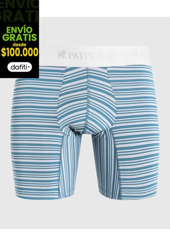 Boxer X1 Para Hombre Fleat Seamer Medio Color Azul Marca Patprimo #44000199 Patprimo