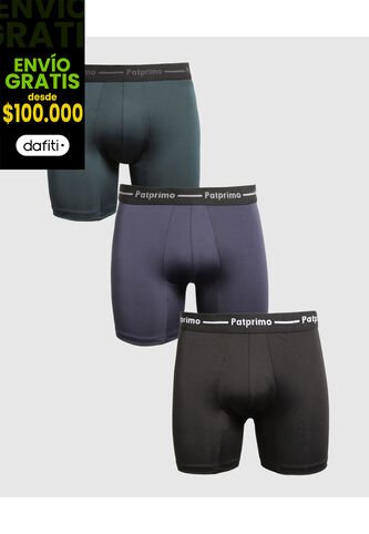 Boxer X3 Para Hombre Filete Medio Color Surtido Marca Patprimo #44420003 Patprimo