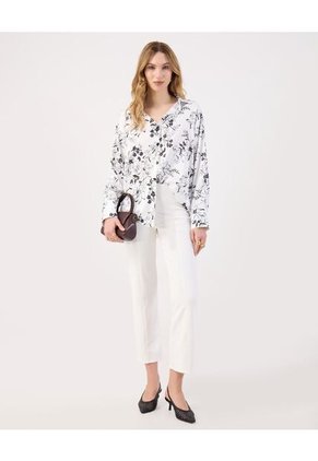 Camisa  Para Mujer Manga Larga Color Blanco Marca Patprimo #30010757