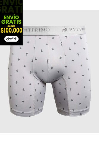 Boxer X1 Para Hombre Fleat Seamer Medio Color Gris Marca Patprimo #44000194 Patprimo