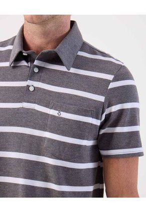 Polo  Para Hombre Cuello Maquina Con Bolsillo Color Gris Marca Patprimo #44112759