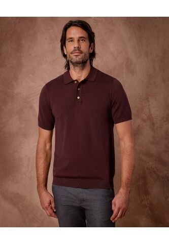 Polo  Para Hombre Cuello Tejido Sin Bolsillo Color Café Marca Patprimo #44112790 Patprimo