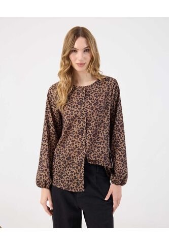 Blusa  Para Mujer Manga Larga Color Café Marca Patprimo #30123615 Patprimo