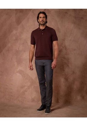 Polo  Para Hombre Cuello Tejido Sin Bolsillo Color Café Marca Patprimo #44112790