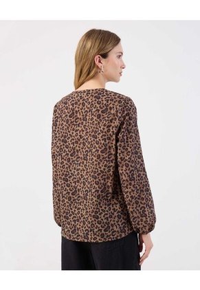 Blusa  Para Mujer Manga Larga Color Café Marca Patprimo #30123615