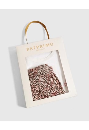Pijama De Pantalón Y Cuello Redondo Mujer Para Mujer Café Patprimo