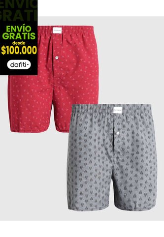 Boxer X2 Para Hombre Bragueta Amplio Color Surtido Marca Patprimo #44000326 Patprimo