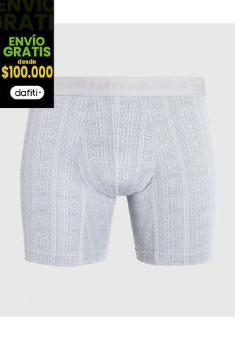 Boxer X1 Para Hombre Fleat Seamer Medio Color Gris Marca Patprimo #44000413 Patprimo