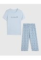 Pijama Con Pantalón Recto Para Mujer  Para Mujer Azul Patprimo de Patprimo