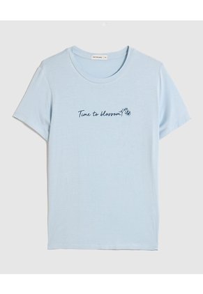 Pijama Con Pantalón Recto Para Mujer Para Mujer Azul Patprimo