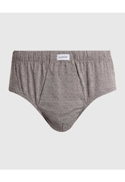 Calzoncillo Clasico Estampado  X1 Para Hombre Gris Patprimo