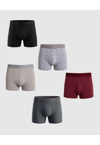Set X5 Bóxers Largos Ergonómicos Con Detalles Para Hombre X5 Para Hombre Surtido Patprimo Patprimo