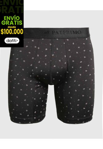 Boxer X1 Para Hombre Fleat Seamer Medio Color Negro Marca Patprimo #44000194 Patprimo