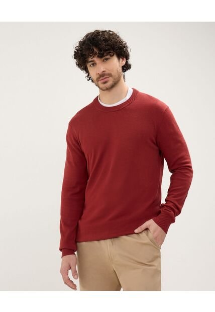 Saco Tejido Con Parches  Para Hombre Vino Patprimo