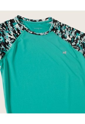 Camiseta Para Niño Manga Corta Color Verde  Marca Patprimo #66090288