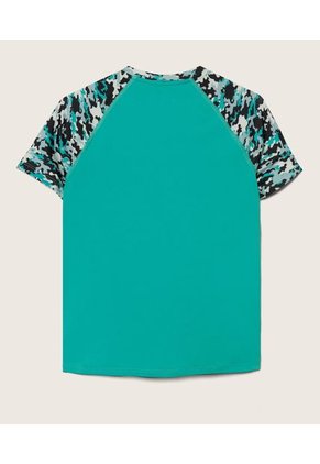 Camiseta Para Niño Manga Corta Color Verde  Marca Patprimo #66090288