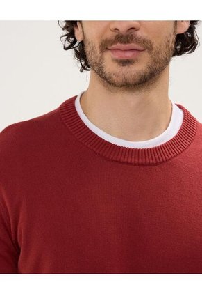 Saco Tejido Con Parches  Para Hombre Vino Patprimo