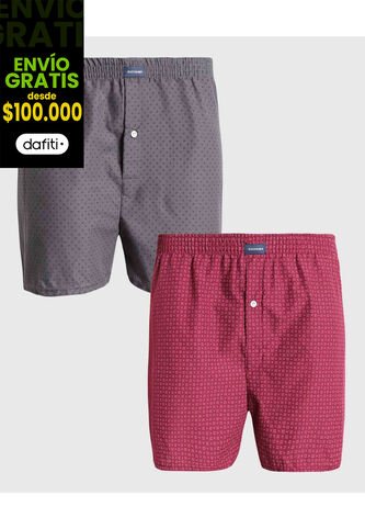 Boxer X2 Para Hombre Bragueta Amplio Color Surtido Marca Patprimo #44000326 Patprimo