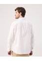 Camisa Para Hombre Manga Larga Sin Bolsillo Cuello Casual M Color Blanco Marca Patprimo #44013123 de Patprimo