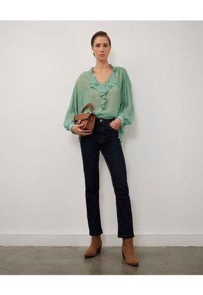 Blusa Para Mujer Manga Larga Color Verde Marca Patprimo #30123253