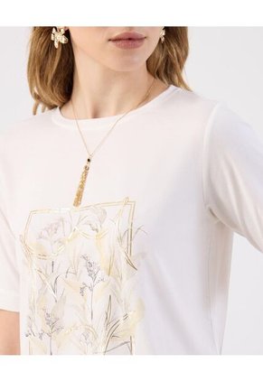 Camiseta  Para Mujer Manga Corta Cuello Redondo Color Blanco Marca Patprimo #30093902