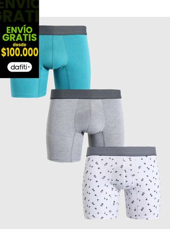 Boxer X3 Para Hombre Fleat Seamer Medio Color Surtido Marca Patprimo #44420001 Patprimo