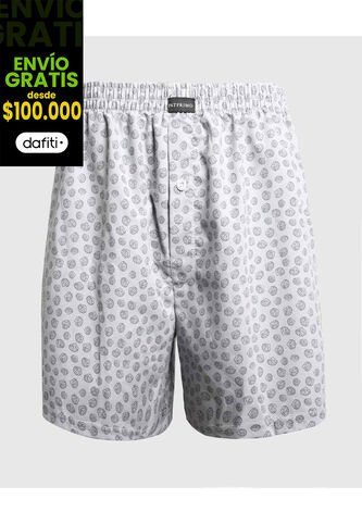 Boxer X1 Para Hombre Bragueta Amplio Color Gris Marca Patprimo #44000293 Patprimo