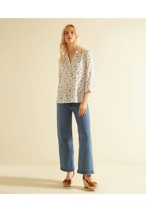 Blusa Para Mujer Manga 3/4 Color Indigo Marca Patprimo #30122899