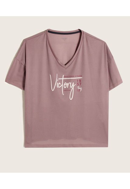Camiseta Mujer M/C Patprimo Morado Poliéster 30093110-40123