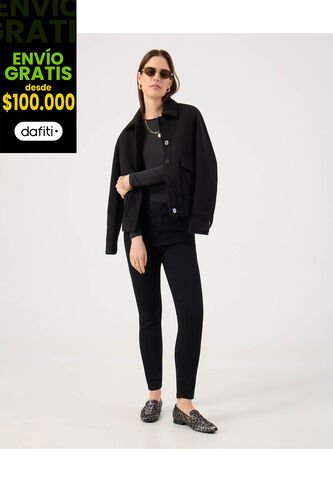 Jean Para Mujer Curvy Color Negro Marca Patprimo #30160478 Patprimo