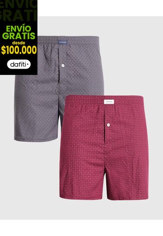 Boxer X2 Para Hombre Bragueta Amplio Color Surtido Marca Patprimo #44000326 Patprimo