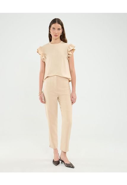 Pantalón Para Mujer Moda Color Crema Marca Patprimo #30071995